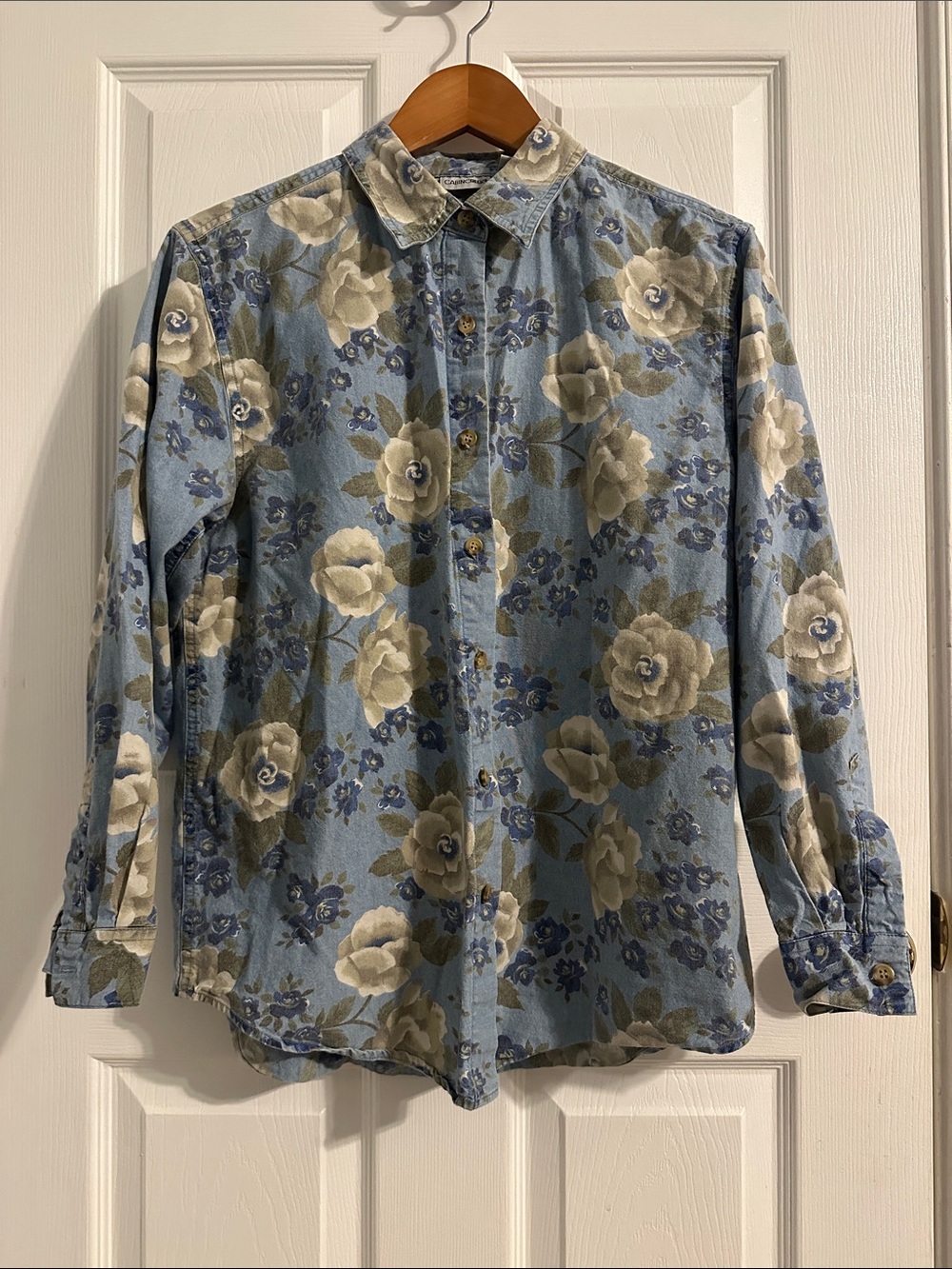 Cabin Creek Blue Floral Button-Down Shirt
